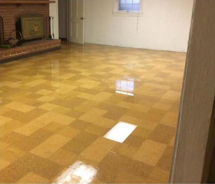 Flooded basement floor